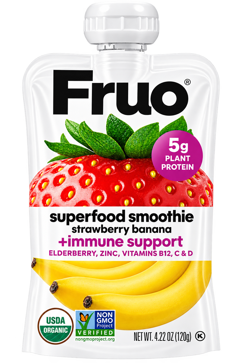 Strawberry Banana, Superfood Smoothie + Immune Support